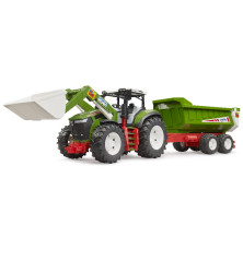 Bruder 03452 Roadmax ciągnik rolniczy z ładowaczem czołowym i przyczepą