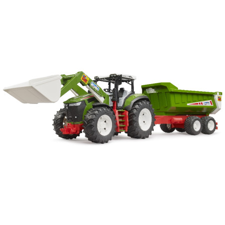 Bruder 03452 Roadmax ciągnik rolniczy z ładowaczem czołowym i przyczepą
